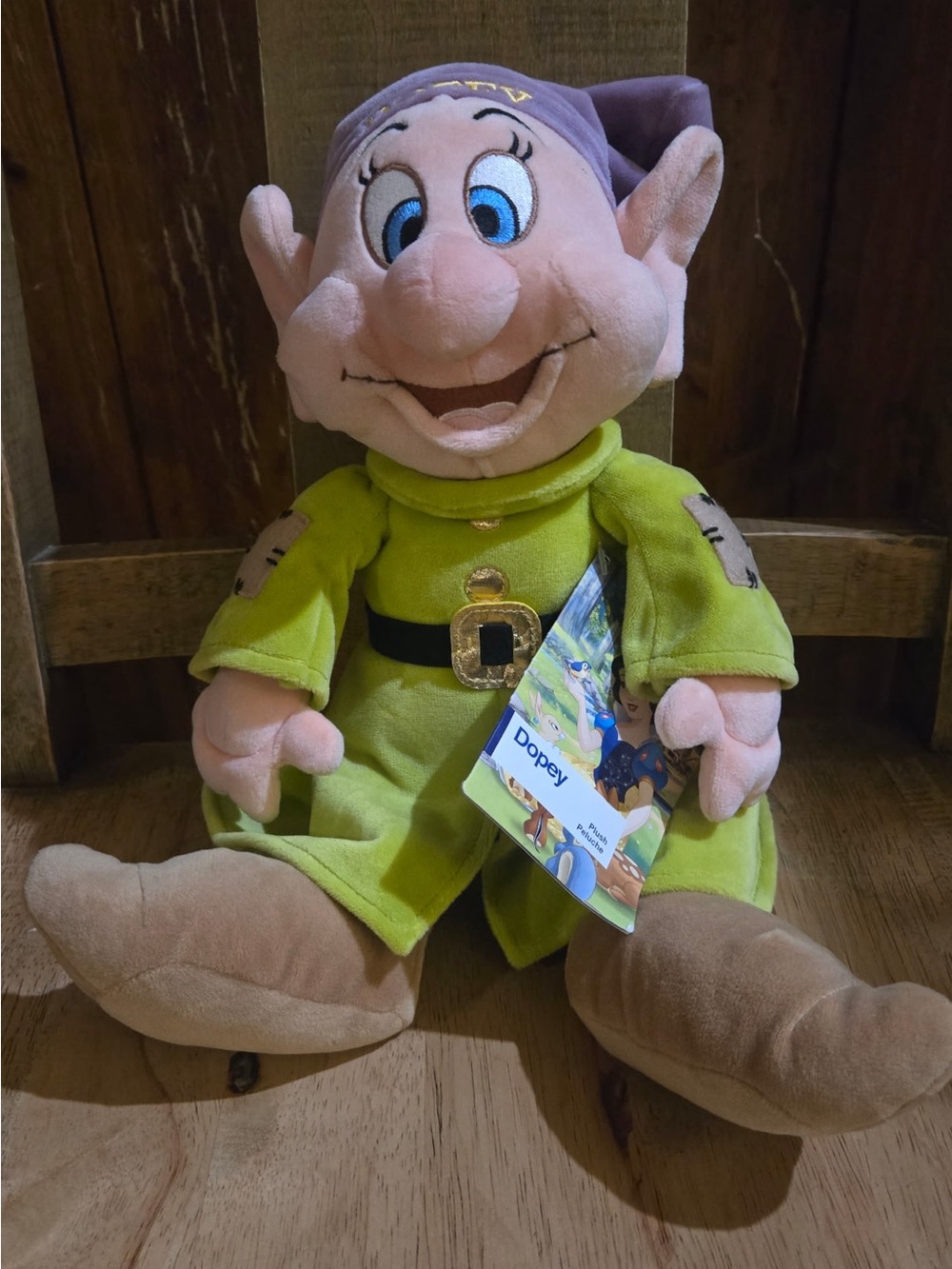 Vintage Disney Dopey Plush Toy - Green Outfit